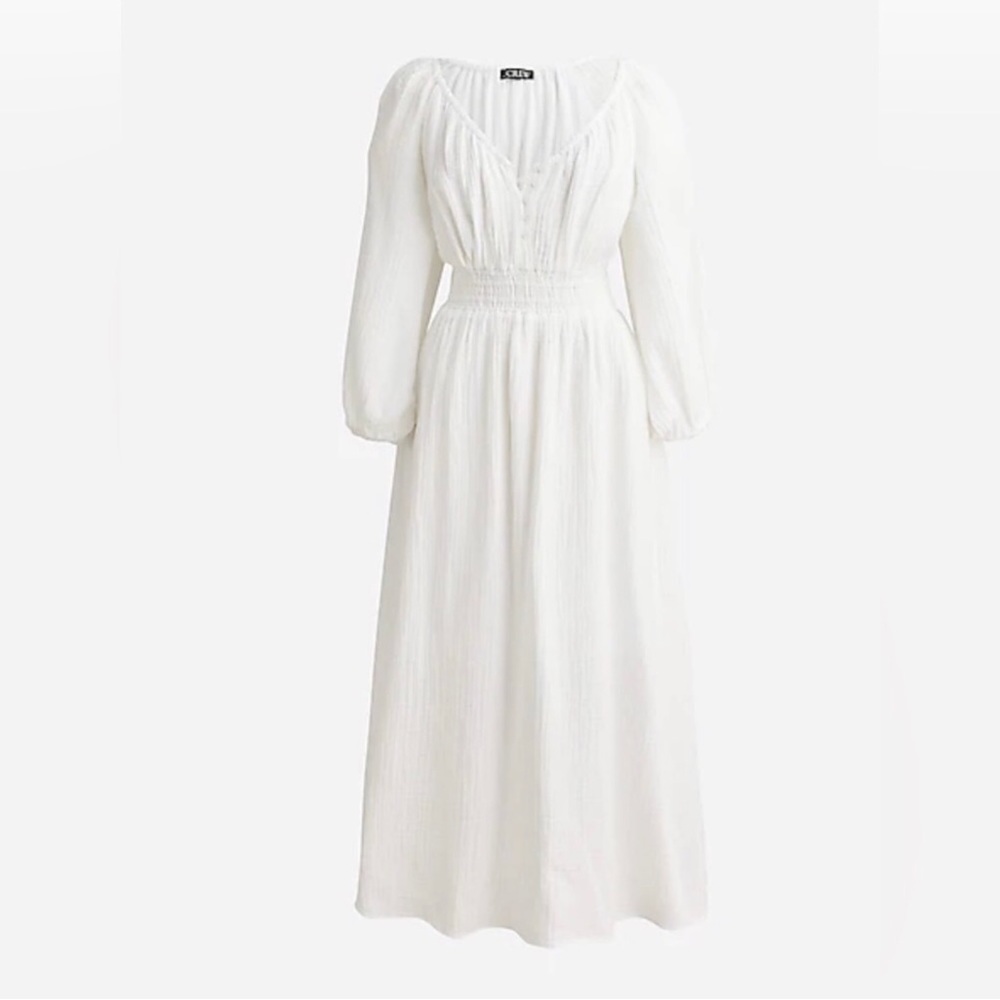 J.crew V-neck midi dress in soft gauze